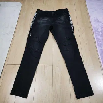 갓차 블랙 데님 청바지 XL