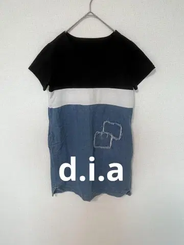 다이아 반팔 컷소 티셔츠 오버 사이즈 보더