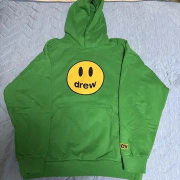 drew 스마일 페이스 그린 후드티