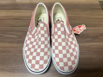 VANS 슬립온 핑크/화이트 체크 무늬 미국에서 구매