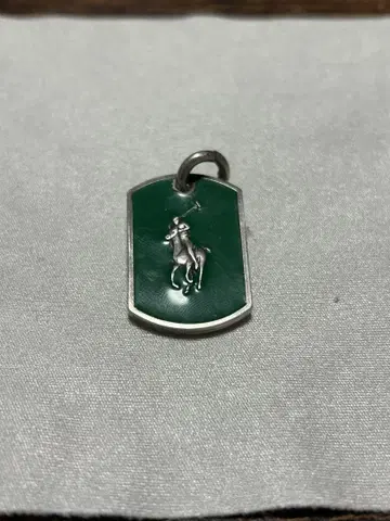 Ralph Lauren 그린 컬러 목걸이 도그 태그 플레이트