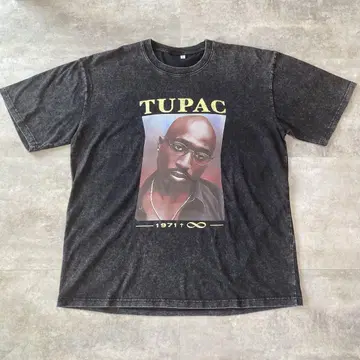 새상품 2PAC 티셔츠 랩 T RAP TEE 2장 세트 빈티지 가공