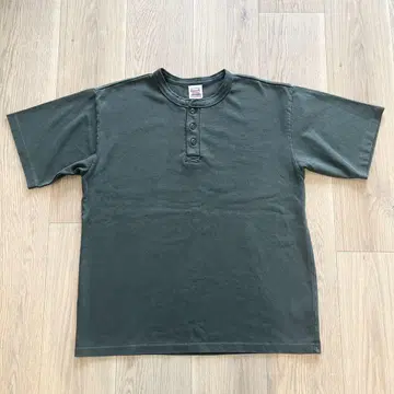 FREAK'S STORE 헨리넥 티셔츠 헤비 웨이트 그린 S