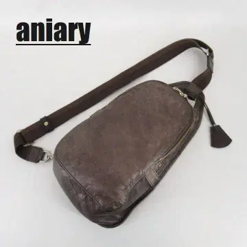 aniary 아니아리 숄더백 브라운 가죽 천연 가죽