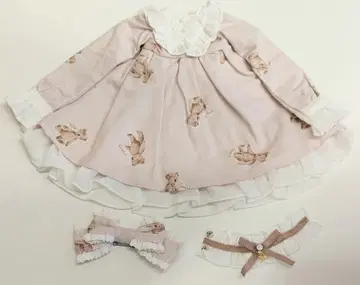 Ronshuka Couture MDD 프릴 요크 원피스 세트 테디베어