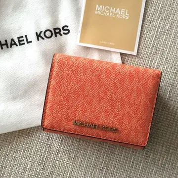 새상품 마이클코어스 MICHEAL KORS 지갑 시그니처 오렌지