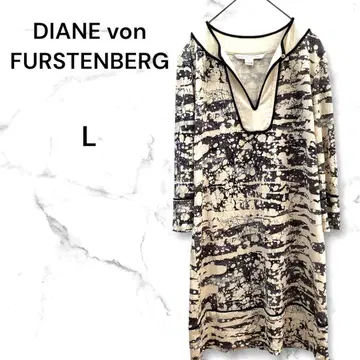 DIANE von FURSTENBERG 프린트 튜닉 L 원피스