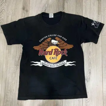 구제 의류] 90s Hard Rock Cafe 티셔츠 블랙 USA제