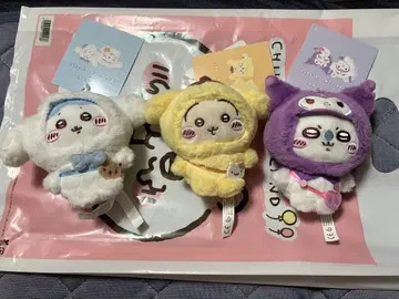 치이카와 산리오 마스코트 홀더 하치와레 토끼 모몽가 3개 세트