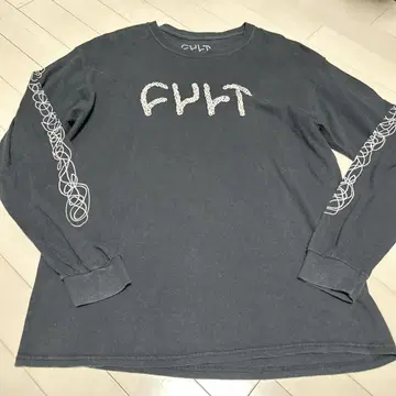 CULT 그레이 긴팔 티셔츠 LARGE BMX