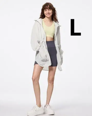 지유 UV 차단 시어 포켓 후드티 GA+E 지유 새상품 미사용 l