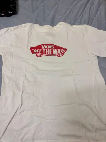 VANS 화이트 티셔츠 로고 프린트
