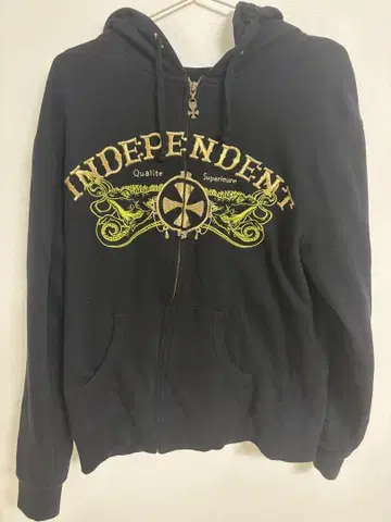 INDEPENDENT 블랙 집업 후드티