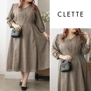 빅 사이즈 새상품 CLETTE 쿠레트 아일렛 레이스 원피스 4L
