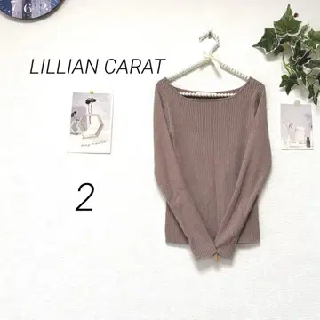9255 LILLIAN CARAT 긴팔 리브 니트 무지 사이즈 2