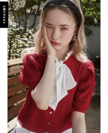 MINI CABLE SHIRTS KNIT CD - RED