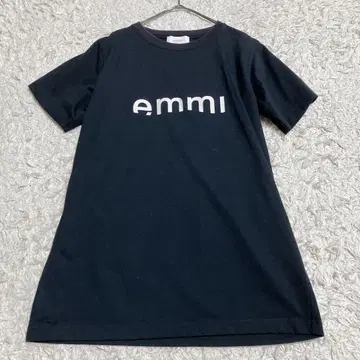 emmi Yoga 에미 요가 로고 티셔츠 블랙 프리 사이즈