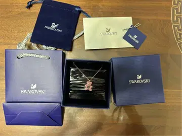스와로브스키 핑크 크리스탈 목걸이
