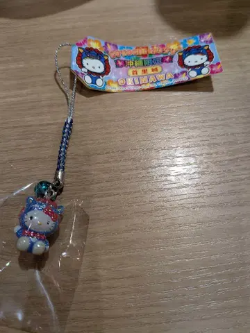오키나와 한정 슈리성 키티 네자케 스트랩 미사용 택 포함 레어템
