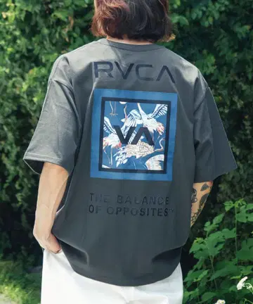 RVCA 오버 사이즈 티셔츠 그레이