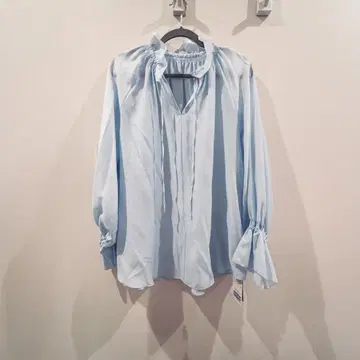 미사용 IENA 시어 프릴 개더 블라우스