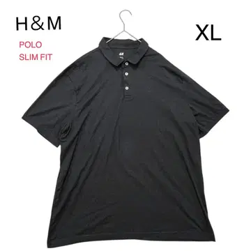 컨디션 최상 에이치앤엠 남성용 반팔 피케 셔츠 슬림핏 부드러움 XL