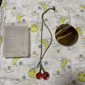 츠모리치사토 체리형 펜던트 목걸이