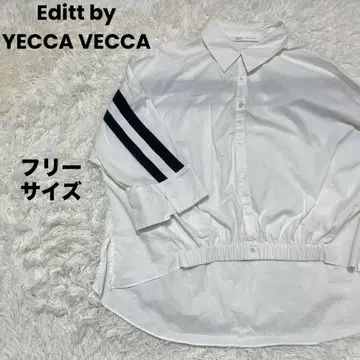 Editt by YECCA VECCA 리브 믹스 7부 소매 시어 셔츠