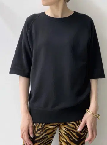 L'Appartement 하프 슬리브 스웨트 블랙