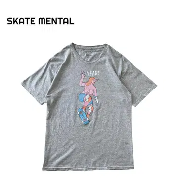 SKATE MENTAL 00s~ 프린트 티셔츠 반팔 스케이트보드