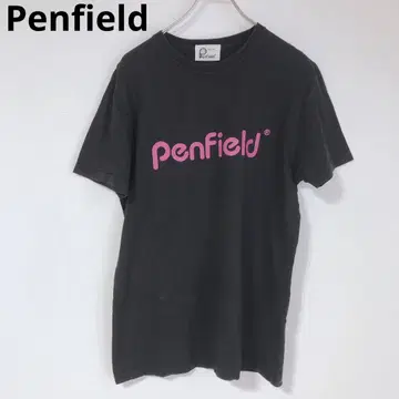 펜필드 티셔츠 프린트 티셔츠 면 쿨 넥 블랙 L