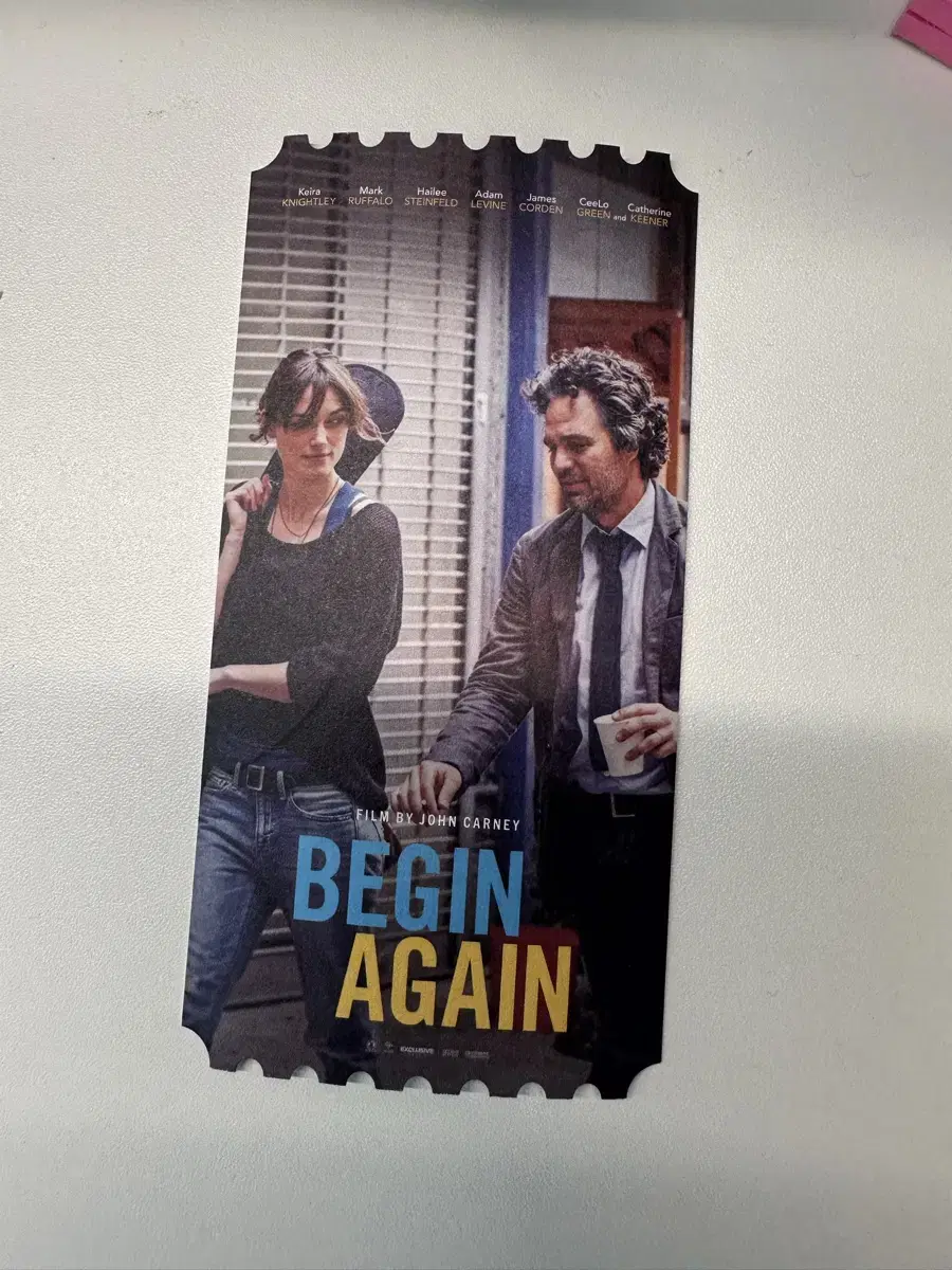 Begin Again movie ticket