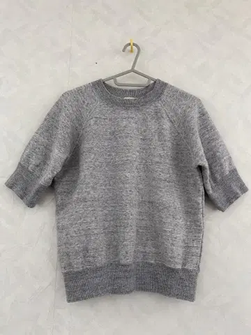 Steven Alan 반팔 맨투맨 프리 사이즈 여성용 멜란지 그레이