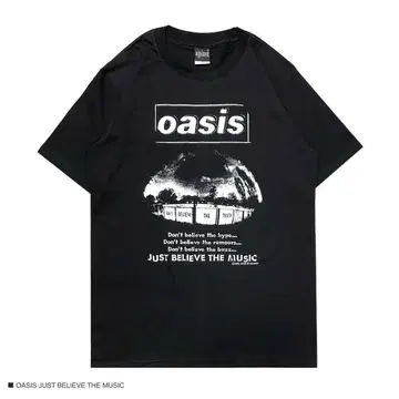 OASIS 오아시스 L 사이즈 반팔 티셔츠 락 밴딩