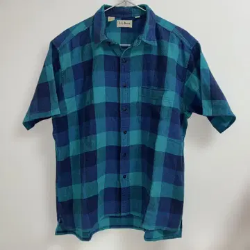 llbean 반팔 체크 셔츠 COOL WEAVE USA제