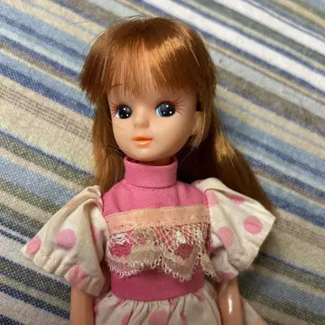 3대째 히메 컷 리카짱 인형 핑크 도트 드레스