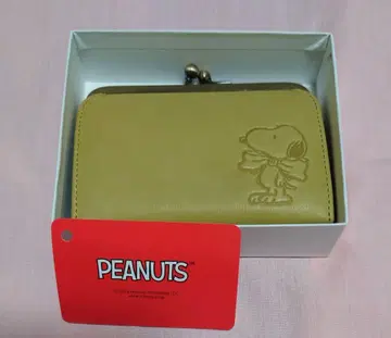 스누피 SNOOPY PEANUTS 가마구치 지갑 그린