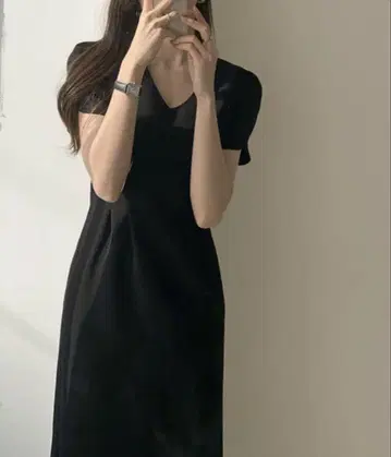 JUNOAH 반팔 원피스 블랙 썸머 원피스 예쁜 성숙한 코디 한국