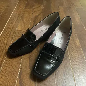 GINZA Kamematsu 블랙 스웨이드 로퍼