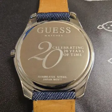 GUESS 손목시계 데님 스트랩 20주년 기념
