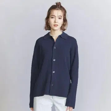 뷰티 앤 유스 파일 폴로 가디건 네이비