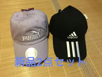 택 포함 미사용 새상품 캡 2개 세트 푸마 아디다스