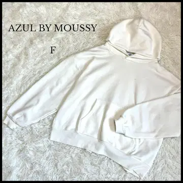 AZUL BY MOUSSY] 빅 루즈 후드티 프리 사이즈 화이트 하자품