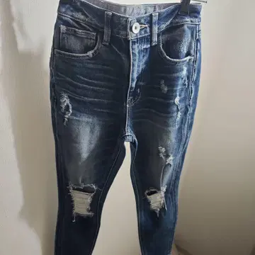 리엔다 데미지 스키니 데님