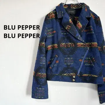 BLU PEPPER 아우터 겉옷 파랑 올 패턴 L 사이즈 코트