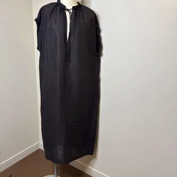 쉽스 린넨 원피스 짙은 갈색