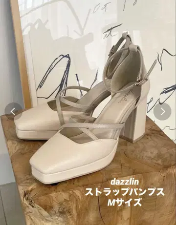 dazzlin 스트랩 레이디 펌프스 아이보리 M