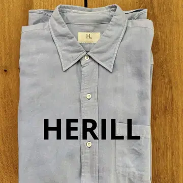 HERILL: 코튼 캐시미어 레귤러 카라 셔츠 사이즈 2