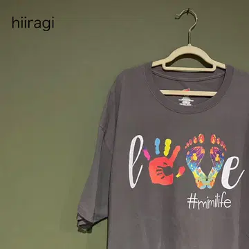 그레이 티셔츠 손 모양 발 모양 #minilife