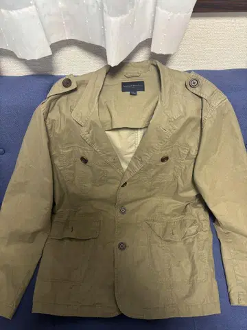 BANANA REPUBLIC 카키 밀리터리 자켓 L